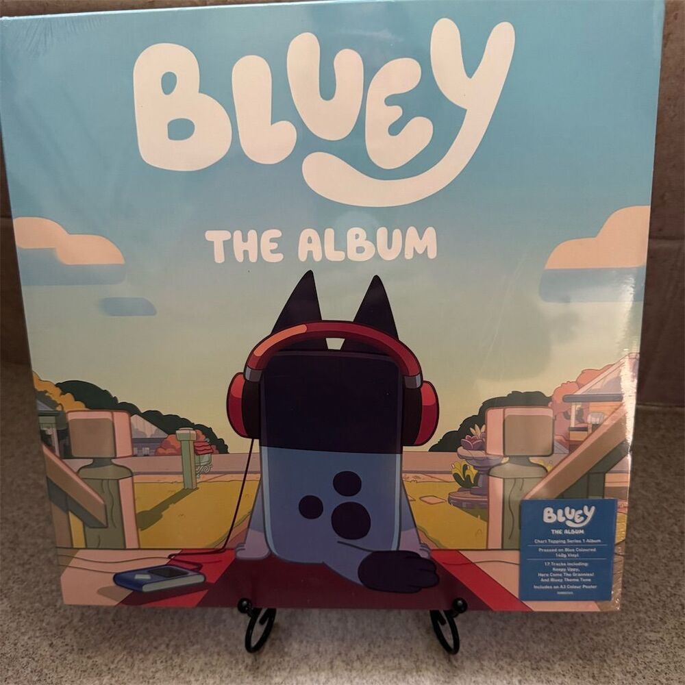 Bluey The Album LP Blue Vinyl + A3 Poster Children's Music Soundtrack
